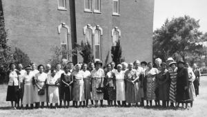 Irene Hudson Heard and other women at an early Labor Day Festival event